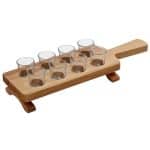 BY ORDER BEECH TRAY WITH 8 SHOTS 4CL 40X12CM ESPIEL