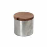 SALT OR HERBS JAR 7X7CM INOX WITH WOOD COVER ESPIEL