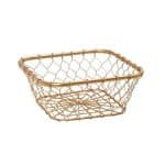 BASKET METAL SQUARE GOLD 21X8.5CM ESPIEL