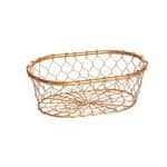 BASKET METAL OVAL GOLD 25X17X9CM ESPIEL