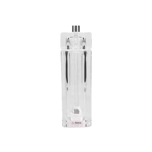 TAB-FDL-707441.jpg BY ORDER PEPPER AND SALT MILL SQUARE ACRYLIC CLEAR 14.5CM SET 2PCS BON BISTRO - Image 1