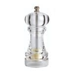 MILL ACRYLIC PLASTIC CLEAR ROUND SALT/PEPPER 19CM GTSA