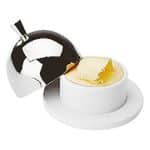 BUTTER CUP 9CM PORCELAINE WITH INOX LID PADERNO