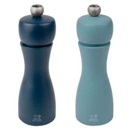 PEPPER AND SALT MILLS TAHITI DUO AIR BLUE SET 2PCS 15CM PEUGEOT FRANCE