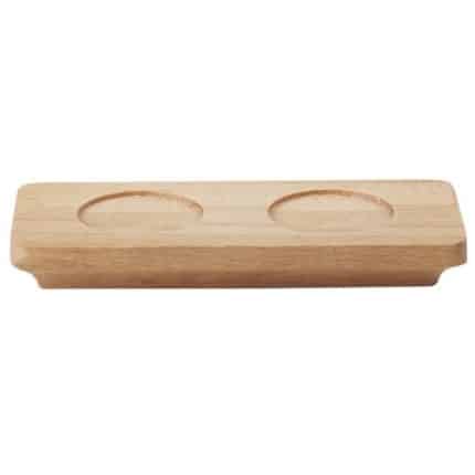 TWICE SAUCE POT WOODEN PLATTER D5.5- 8X20X1.8 PADERNO