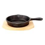 CAST IRON PAN ONE HANDLE 14CM WITH UNDERPLATE PLAYGROUND
