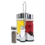 OIL  VINEGAR 4 PIECES SQUARE 35CL SET INOX SUPREMINOX SPAIN