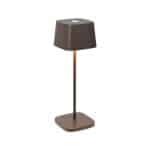 TABLE LAMP OFELIA PRO SQUARE CORTEN LED DIMMER RECHARGEABLE ZAFFERANO ITALY