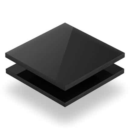 ACRYLIC 30X30X3MM BLACK S/R UNIQUE
