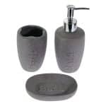BATHROOM 3 SET PETRA TOOTHBRUSH, SOAP REST AND SOAP DISPENSER 5206753027928 VIOSARP