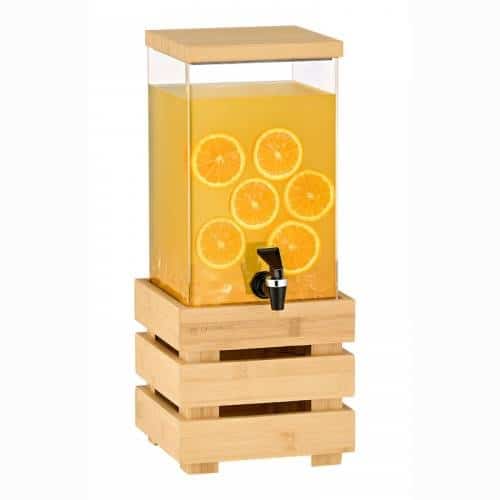 BUF-GAR-DWA05-60-NT.jpg BY ORDER - BUFFET CRATE JUICE DISPENSER 6L BAMBOO WOOD GARIBALDI - Image 1