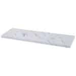 BY ORDER - BUFFET MELAMINE MARBLE PLATTER WHITE GN 2/4 53X16.2X1.7CM GTSA