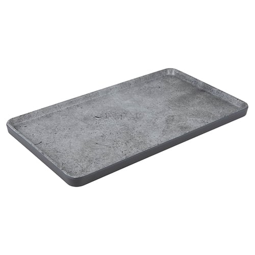 BUF-GTS-28-1786.jpg BY ORDER - BUFFET MELAMINE CONCRETE PLATTER TRAY GREY 35X20X2CM GTSA - Image 1