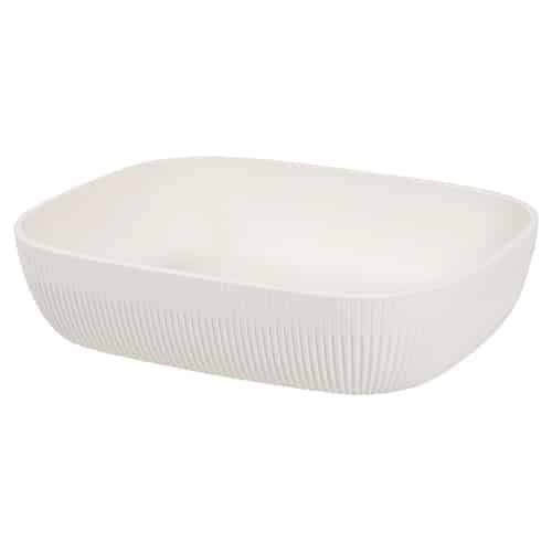 BUF-GTS-28-2950.jpg BY ORDER - BUFFET MELAMINE TRACE BOWL RECTANGULAR WHITE 1/2 32.5X26.5X7.5CM 4.4L GTSA - Image 1