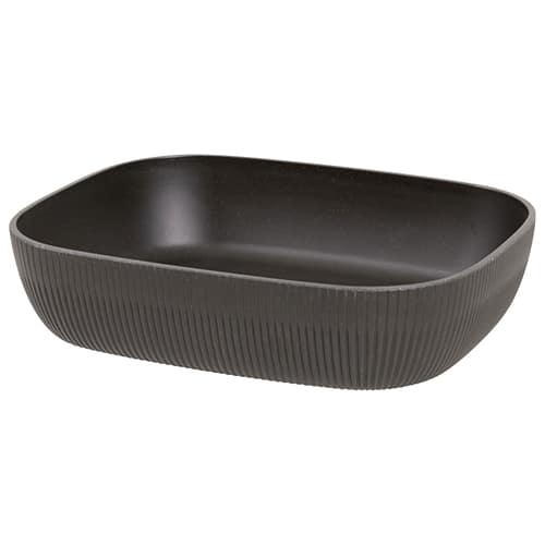 BUF-GTS-28-2953.jpg BY ORDER - BUFFET MELAMINE TRACE BOWL RECTANGULAR BLACK 1/2 32.5X26.5X7.5CM 4.4L GTSA - Image 1