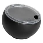 BUFFET MELAMINE ORB BOWL BLACK MATT WITH CLEAR LID 16.7X12.2CM 1L GTSA