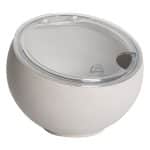 BUFFET MELAMINE ORB BOWL STONE WITH CLEAR LID 16.7X12.2CM 1L GTSA