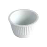 MELAMINE RAMEKIN FLUTED ROUND WHITE 6CL - 7CM MAK