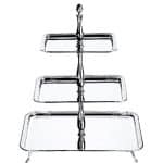 PALACE STAND FRUIT HOLDER 3 TIER RECTANGULAR 200981B S/S 18/10 MEPRA ITALY