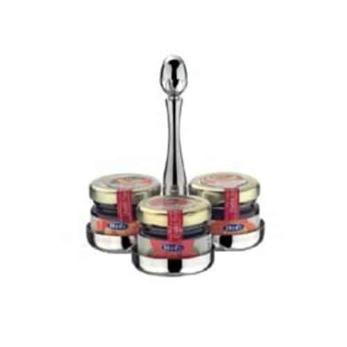 BUF-MEP-20098804.jpg STAND JAM HOLDER FOUR COMPARTMENT PALACE 18/10 MEPRA ITALY 988 - Image 1