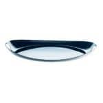 DUE OVAL TRAY FRETWORKED HANDLES 40X36CM S/S 18-10 MEPRA ITALY