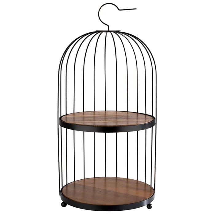 BUF-PAD-UAP-00000756.jpg BY ORDER - BIRD CAGE STAND 2TIER WOOD METAL 26X54CM 33206 - Image 1