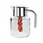 BEVERAGE PITCHER INFUSER MURANO GLASS LID S/S 18/10 MEPRA ITALY