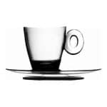 BY ORDER ACRYLIC ESPRESSO CUP AND SAUCER 9CL CLEAR MEPRA ITALY