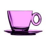 BY ORDER ACRYLIC TEA CUP AND SAUCER 25CL QUARTZ MEPRA ITALY