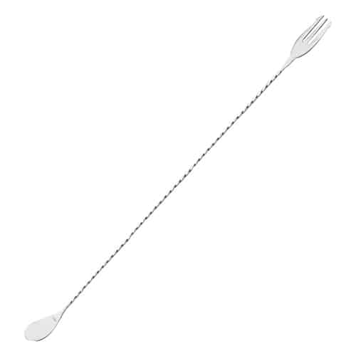 BWC-THE-B004FXL.jpg MIXING SPOON 45 CM INOX TRIDENT/SPOON WITH FORK TWIST ITALY - Image 1