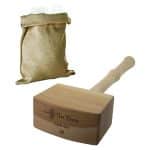 ICE WOODEN MALLET AND BAG THEBARS ITALY
