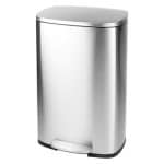 BY ORDER - BIN PETAL SOFT CLOSING RECTANGULAR 50L INOX UNIQUE