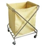 LAUNDRY TROLLEY CART INOX CANVAS 60X61X100CM UNIQUE