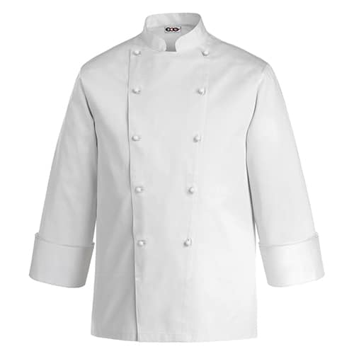 CLO-EGO-2012001ES.jpg EGO CHEF JACKET SECURITY WHITE SMALL 100 COTTON ITALY - Image 1