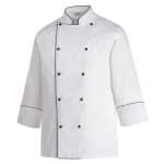 EGO CHEF JACKET BLACK PIPING 100 COTTON LARGE ITALY