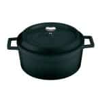BY ORDER - SLOWCOOK ENAMELLED CAST IRON INDUCTION SAUCE POT WITH LID 20CM 2.6L BLACK PADERNO
