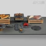 BY ORDER-PLATTER ROUND MARBLE BLACK 25CM ESPIEL - Image 2