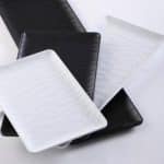 MELAMINE PLATTER WAVY 1/1 53X32.5CM BLACK MAT ESPIEL - Image 7