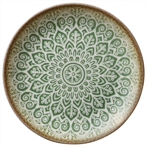 CRO-HAS-031221-000401.jpg BY ORDER - SOULMATE JADE PORCELAIN COUP PLATE FLAT 21CM HEART SOUL by BAUSCHER GERMANY - Image 1