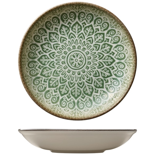 CRO-HAS-031321-000401.jpg BY ORDER - SOULMATE JADE PORCELAIN DEEP PLATE COUPE 21CM HEART SOUL by BAUSCHER GERMANY - Image 1