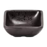 MELAMINE MORLEOS GOMA TIP BOWL SQUARE 7.4CM BLACK JBEUROPE
