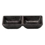 MELAMINE MORLEOS GOMA TIP BOWL SQUARE DOUBLE 14.9X7.4CM BLACK JBEUROPE