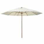 BY ORDER - UMBRELLA METAL WOOD IMITATION POLYESTER ROUND 250CM ECRU UNIQUE