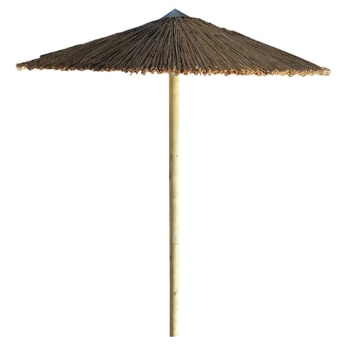 HOT-TES-01544.jpg BY ORDER WOODEN UMBRELLA STRAW ROUND 210CM RESISTANCE 10 BEAUFORT UNIQUE - Image 1