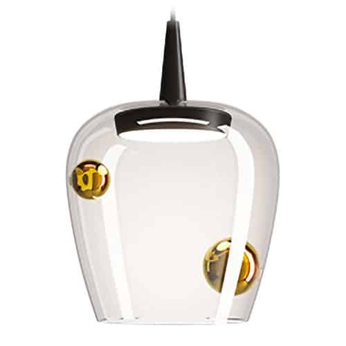 HOT-ZAF-LBA3123.jpg BY ORDER - ROOF LAMP BILIA  BLACK GOLD ZAFFERANO ITALY - Image 1