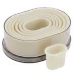 PASTRY CUTTERS PLASTIC POLYGLASS SET 9PCS OVAL PLAIN FRANCE
