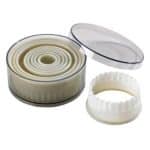 PASTRY CUTTERS PLASTIC POLYGLASS SET 9PCS ROUND FLUTED FRANCE