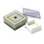 PASTRY CUTTERS PLASTIC POLYGLASS SET 9PCS SQUARE PLAIN FRANCE