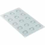SILICONE MOULD 15 SMALL PLISSES ROUND FRANCE