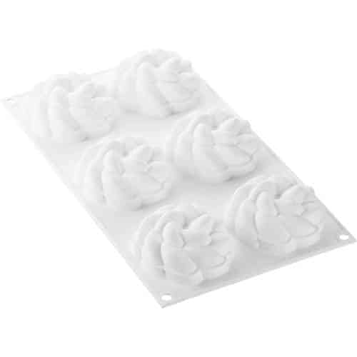 PBP-MAL-11249.jpg PASTRY KIT MOULD 8X2CM X6 + SILICONE TARTLET 80 FLOWER FRANCE - Image 1